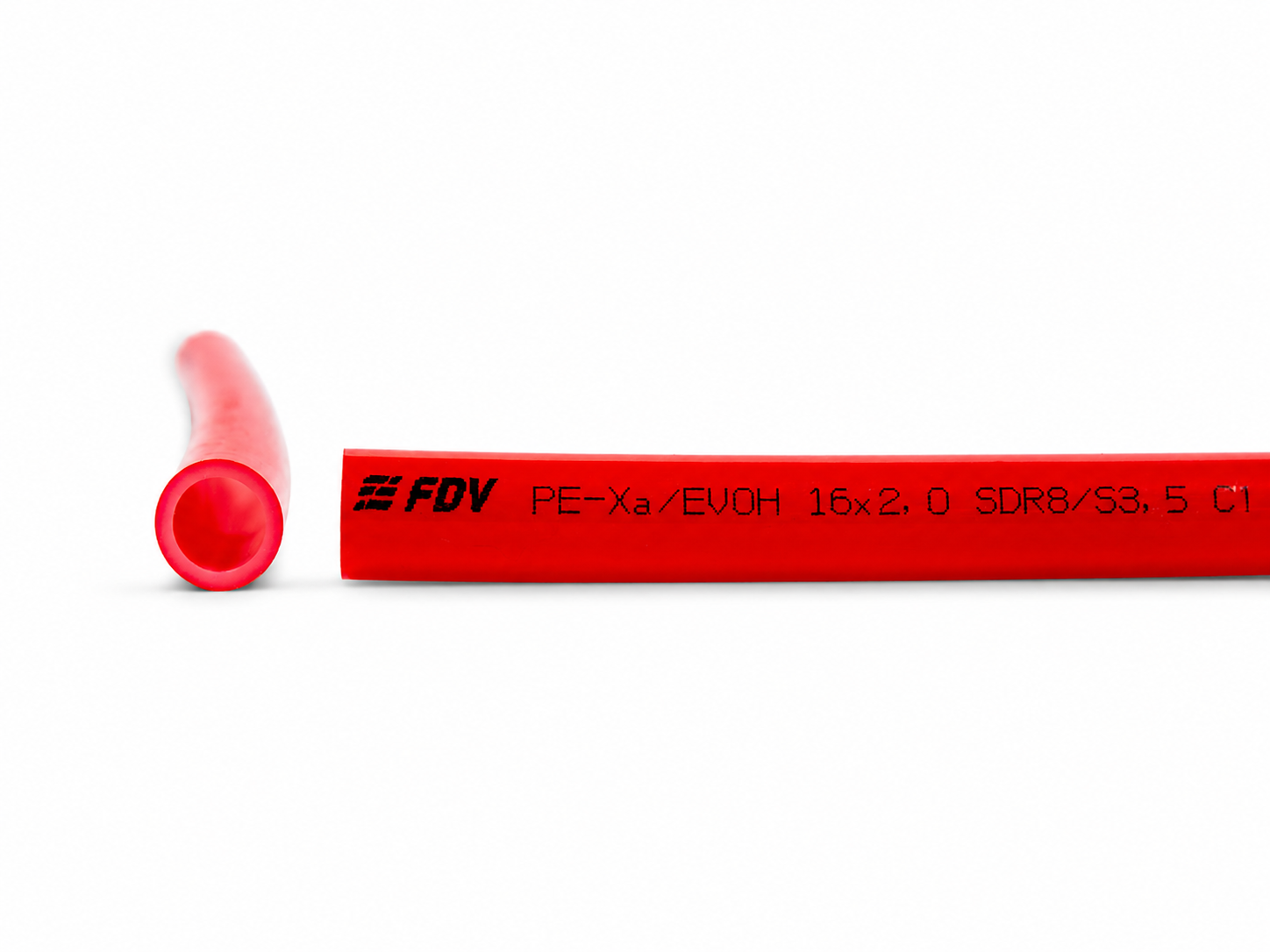 Труба PE-Xa/EVOH 16х2.0 из сшитого полиэтилена с кислородным барьером EVOH, красная (бухта 500м.)